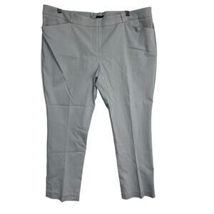 Worthington Gray Stretch Slim Leg‎ Trousers Slim Fit Women's Size 18 80s Style
